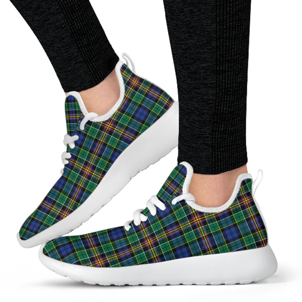 Allison Tartan Plaid Mesh Knit Sneakers
