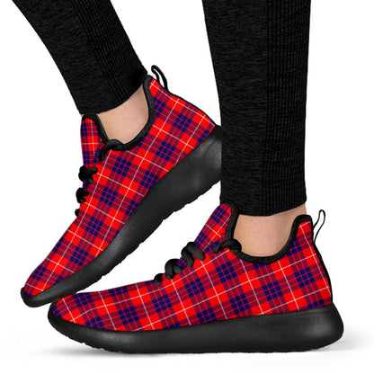 Hamilton Modern Tartan Plaid Mesh Knit Sneakers