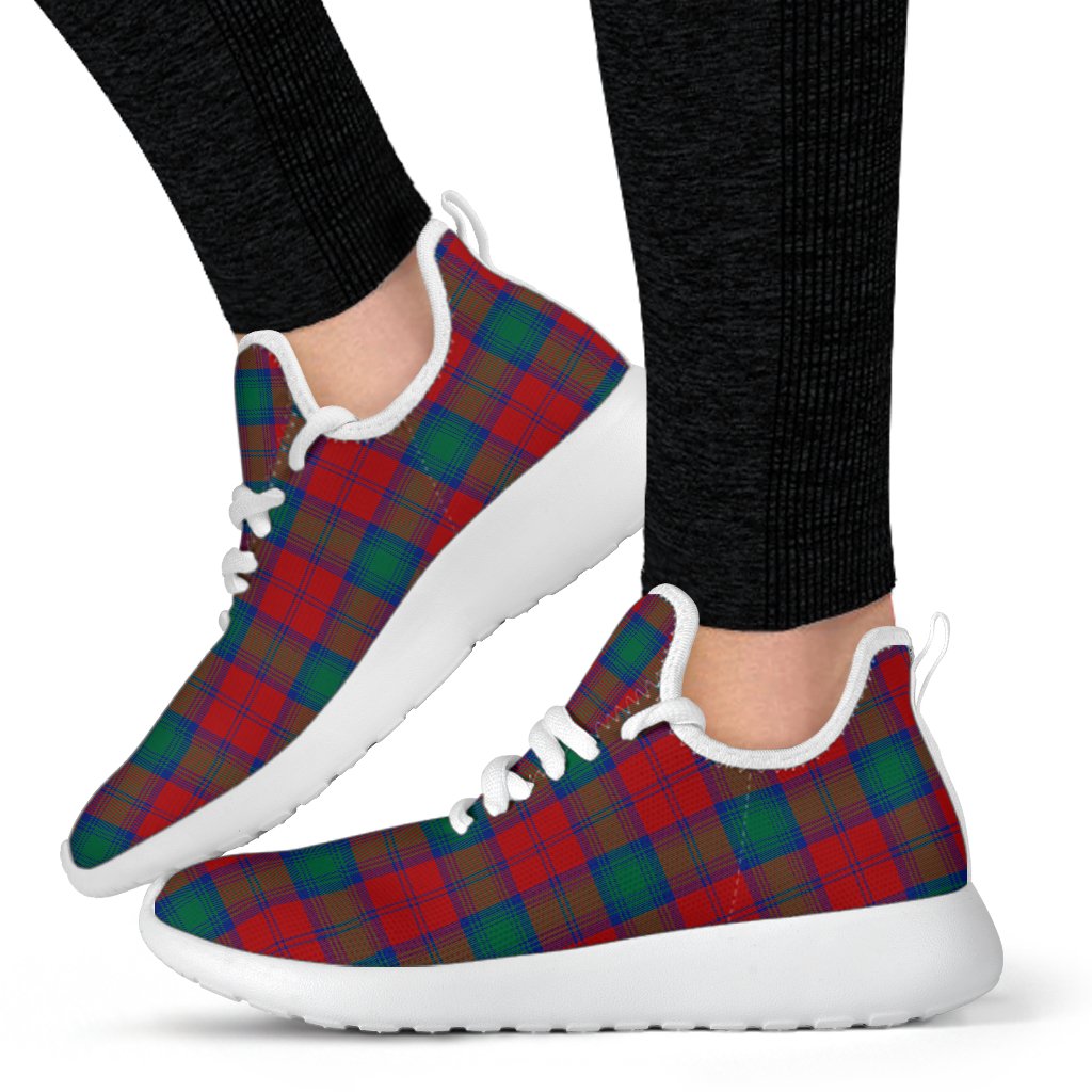 Lindsay Modern Tartan Plaid Mesh Knit Sneakers