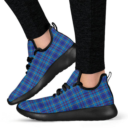 Mercer Modern Tartan Plaid Mesh Knit Sneakers