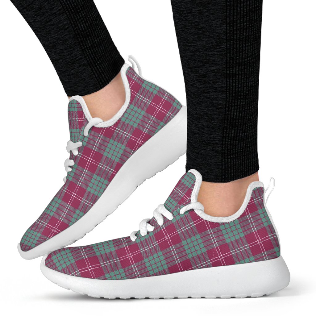 Crawford Ancient Tartan Plaid Mesh Knit Sneakers