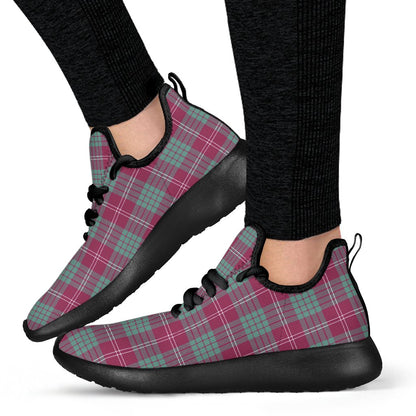 Crawford Ancient Tartan Plaid Mesh Knit Sneakers