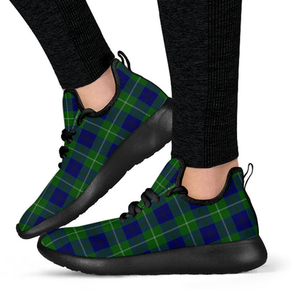 Oliphant Modern Tartan Plaid Mesh Knit Sneakers