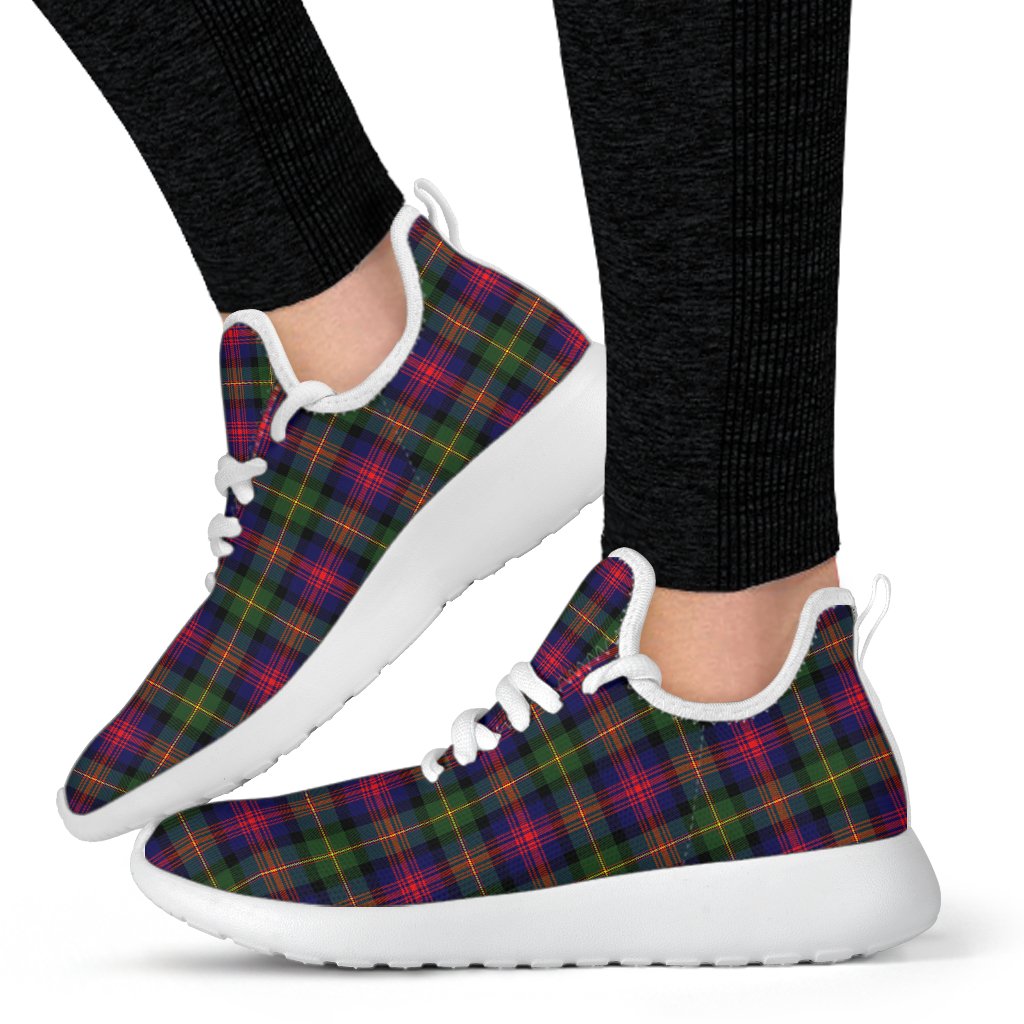 Logan Modern Tartan Plaid Mesh Knit Sneakers