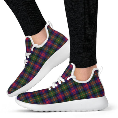 Logan Modern Tartan Plaid Mesh Knit Sneakers