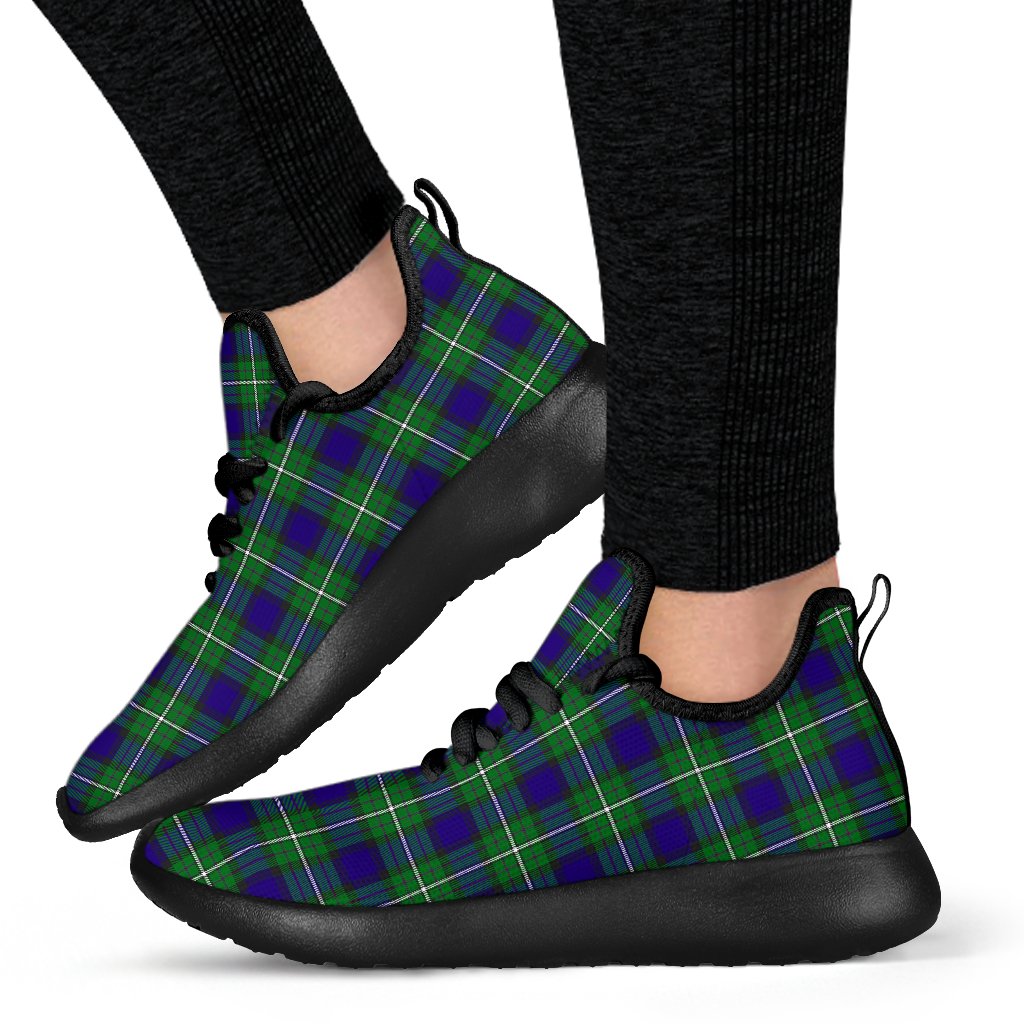 Alexander Tartan Plaid Mesh Knit Sneakers