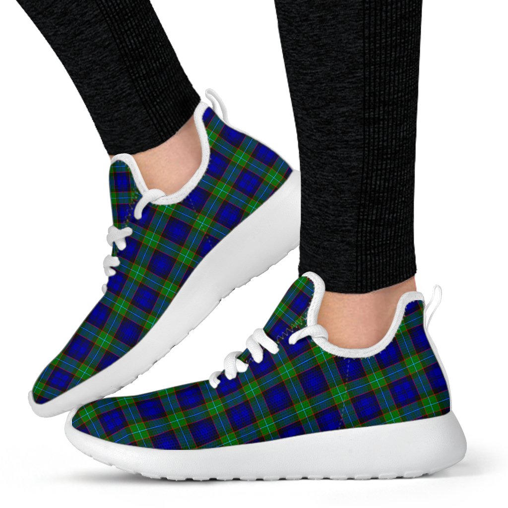 Sempill Modern Tartan Plaid Mesh Knit Sneakers