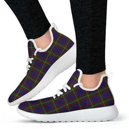 Durie Tartan Plaid Mesh Knit Sneakers