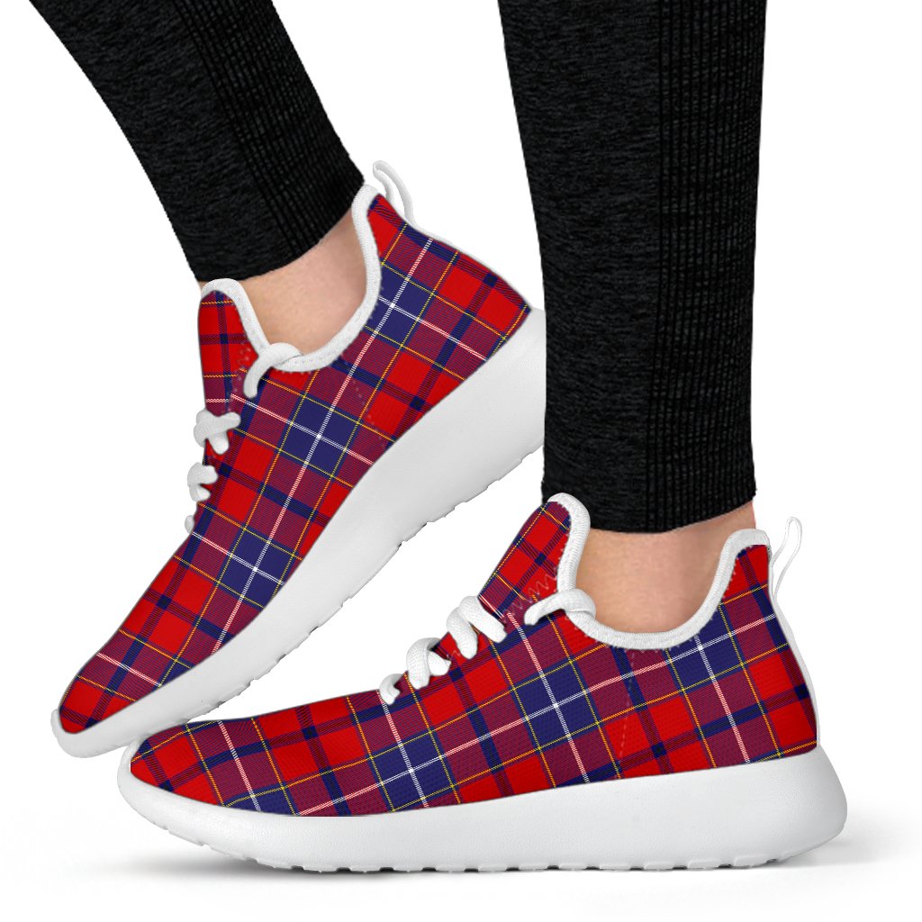 Wishart Dress Tartan Plaid Mesh Knit Sneakers