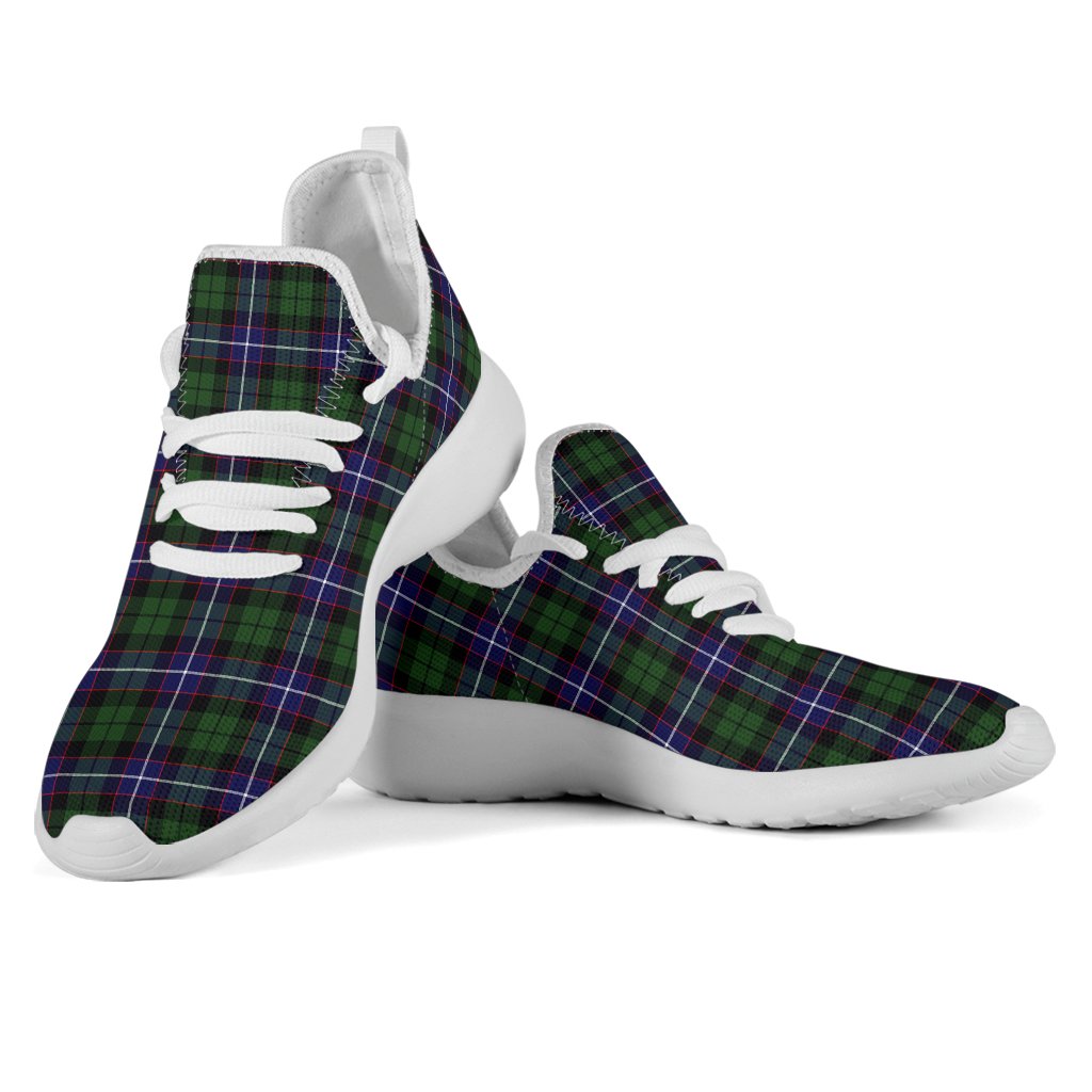 Galbraith Modern Tartan Plaid Mesh Knit Sneakers