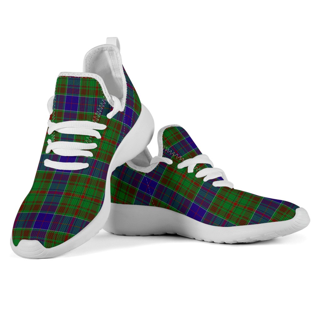 Adam Tartan Plaid Mesh Knit Sneakers