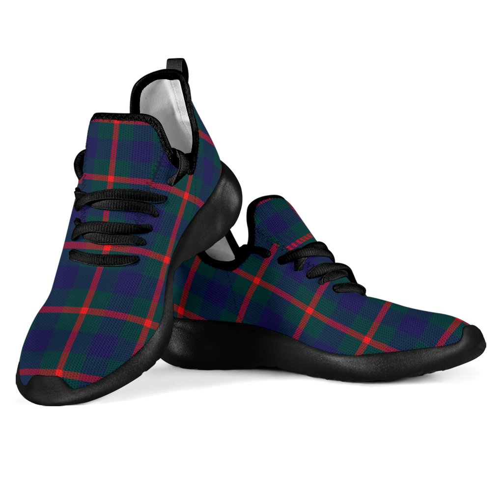 Agnew Modern Tartan Plaid Mesh Knit Sneakers