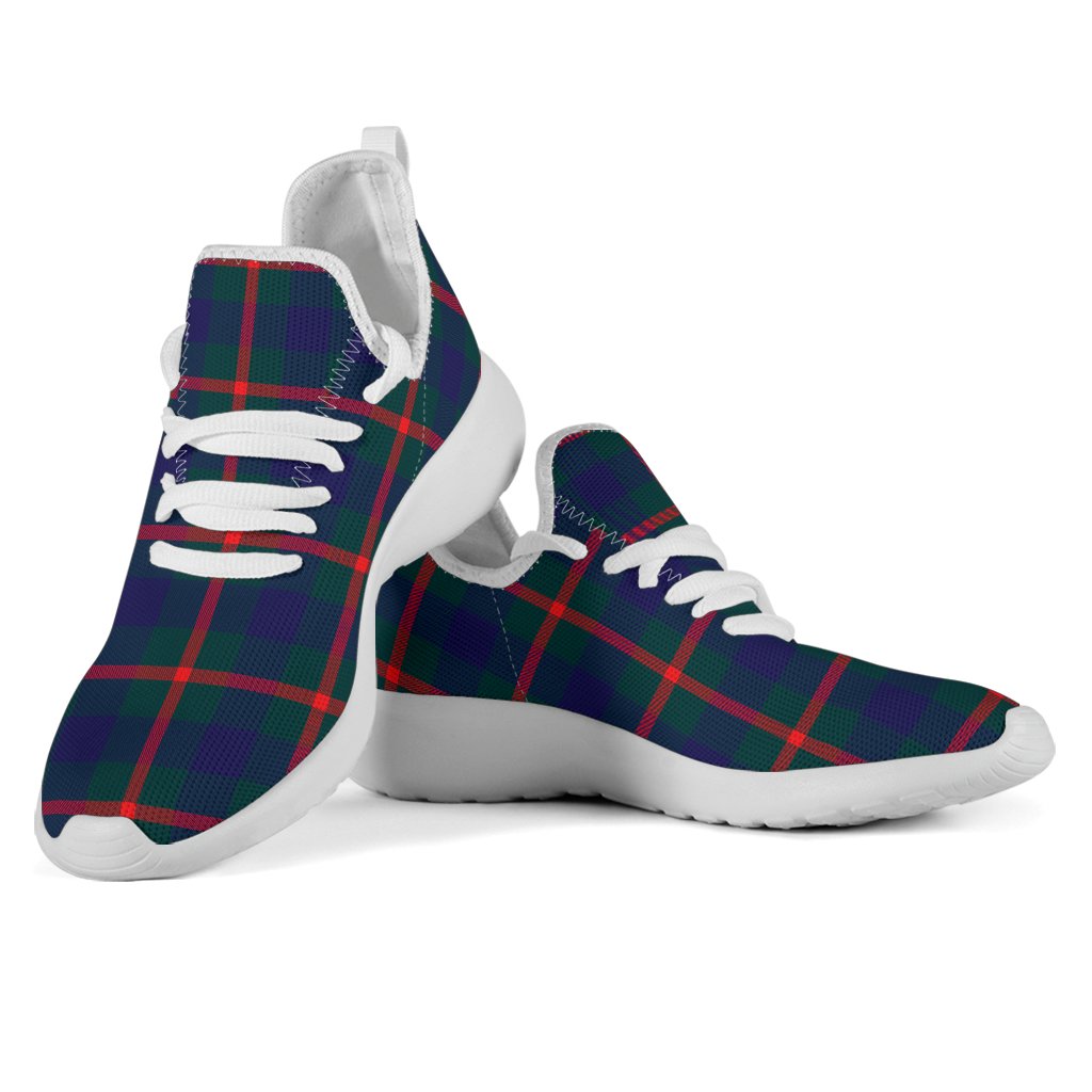 Agnew Modern Tartan Plaid Mesh Knit Sneakers