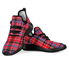 Aberdeen District Tartan Plaid Mesh Knit Sneakers