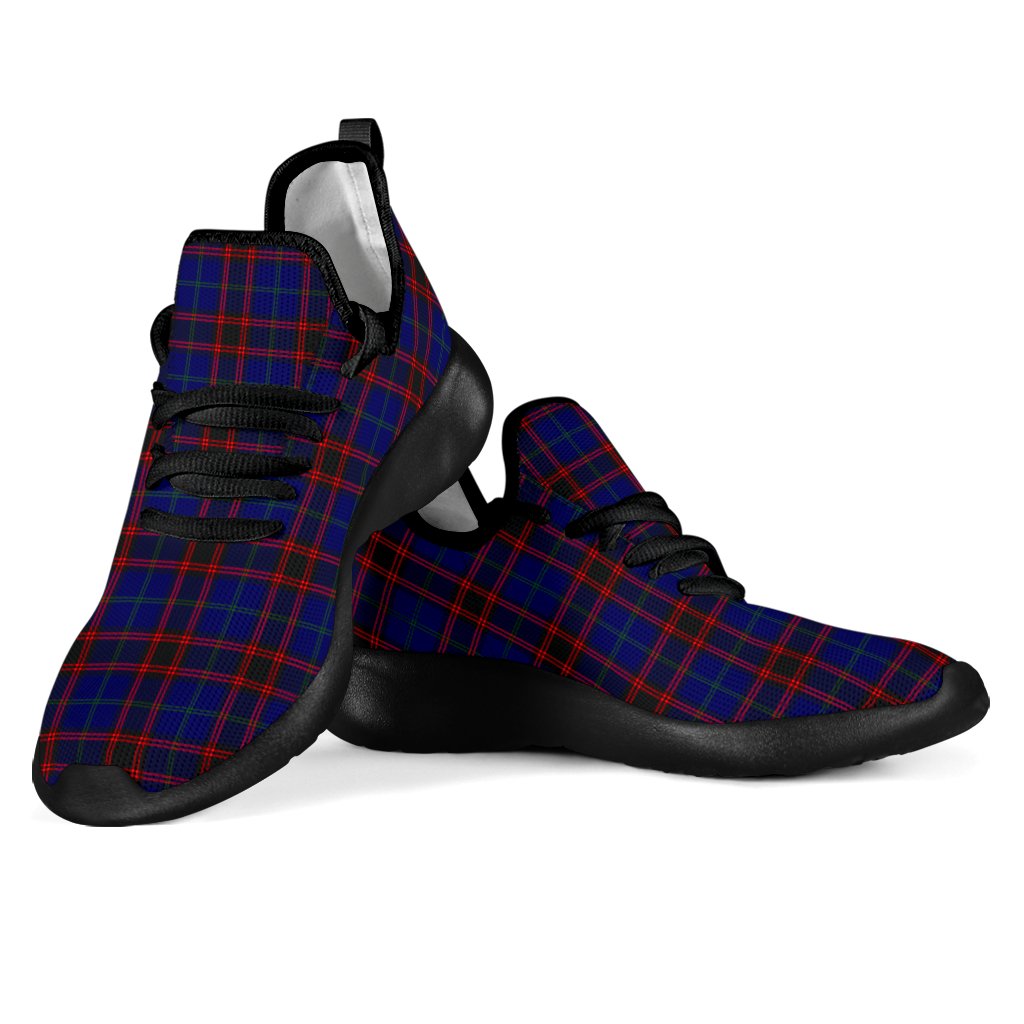 Home Modern Tartan Plaid Mesh Knit Sneakers