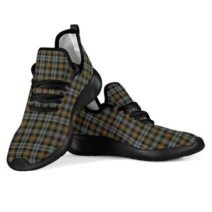 Farquharson Weathered Tartan Plaid Mesh Knit Sneakers