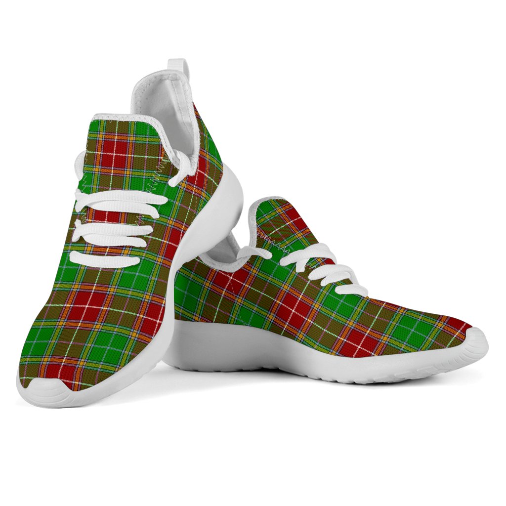 Baxter Modern Tartan Plaid Mesh Knit Sneakers