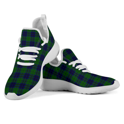 Keith Modern Tartan Plaid Mesh Knit Sneakers