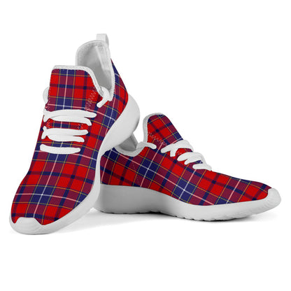 Wishart Dress Tartan Plaid Mesh Knit Sneakers