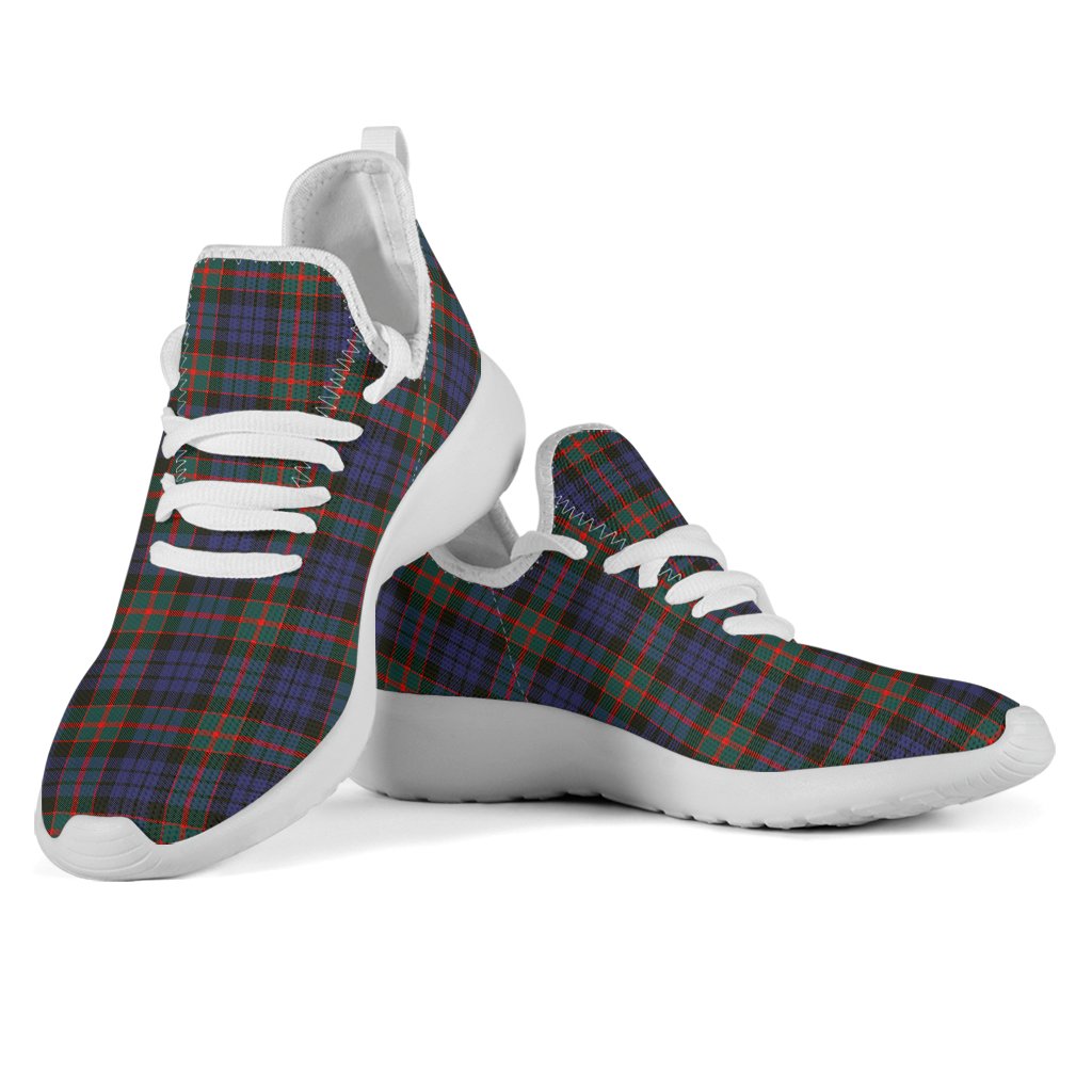 Fletcher of Dunans Tartan Plaid Mesh Knit Sneakers