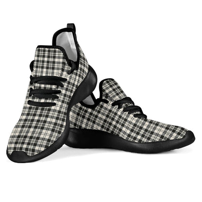 Scott Black & White Ancient Tartan Plaid Mesh Knit Sneakers