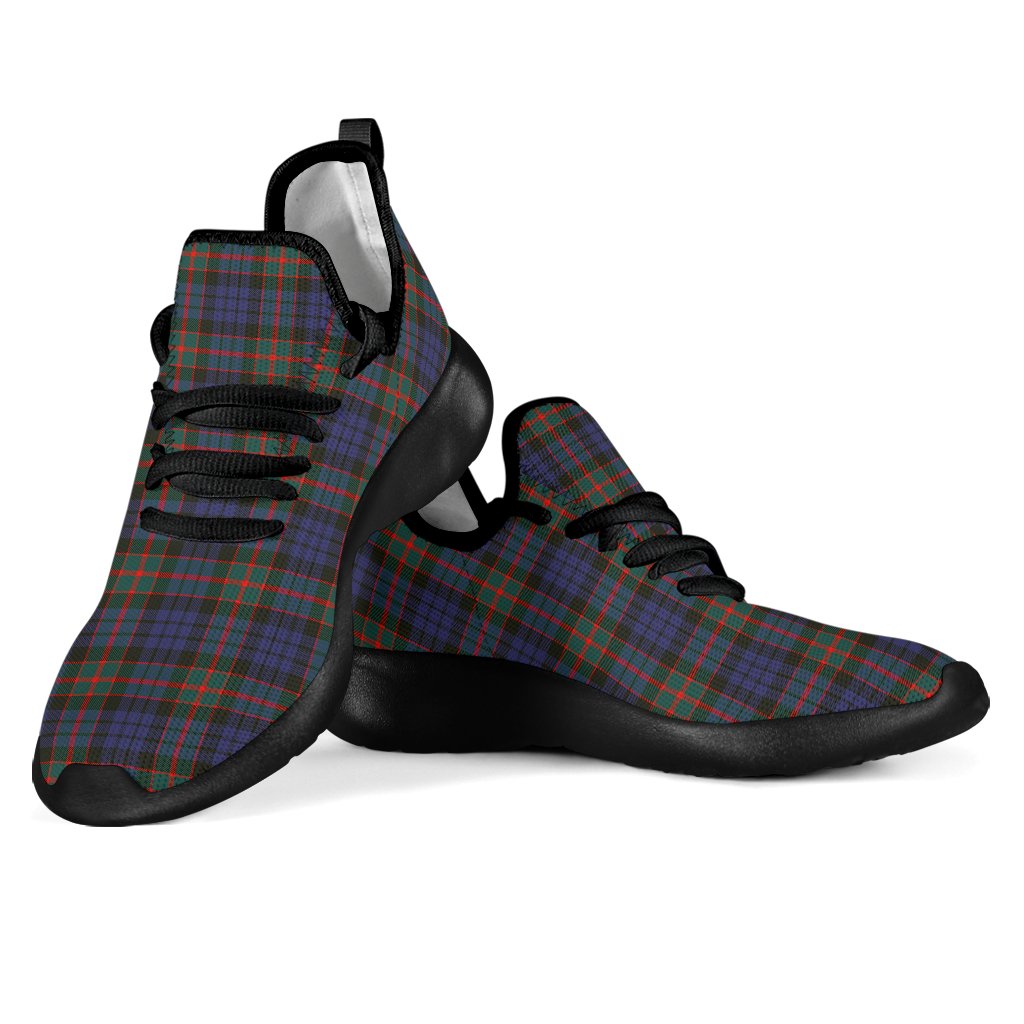 Fletcher of Dunans Tartan Plaid Mesh Knit Sneakers