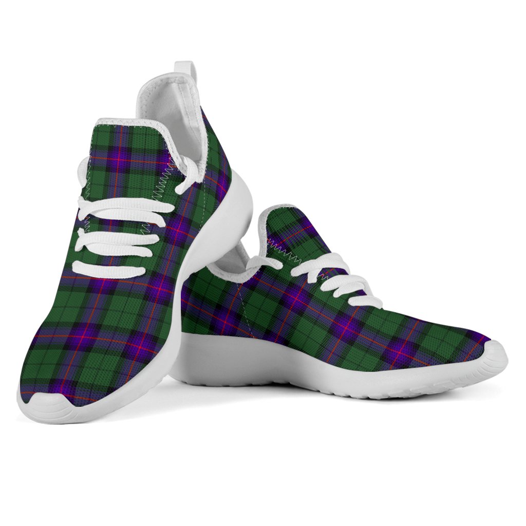 Armstrong Modern Tartan Plaid Mesh Knit Sneakers