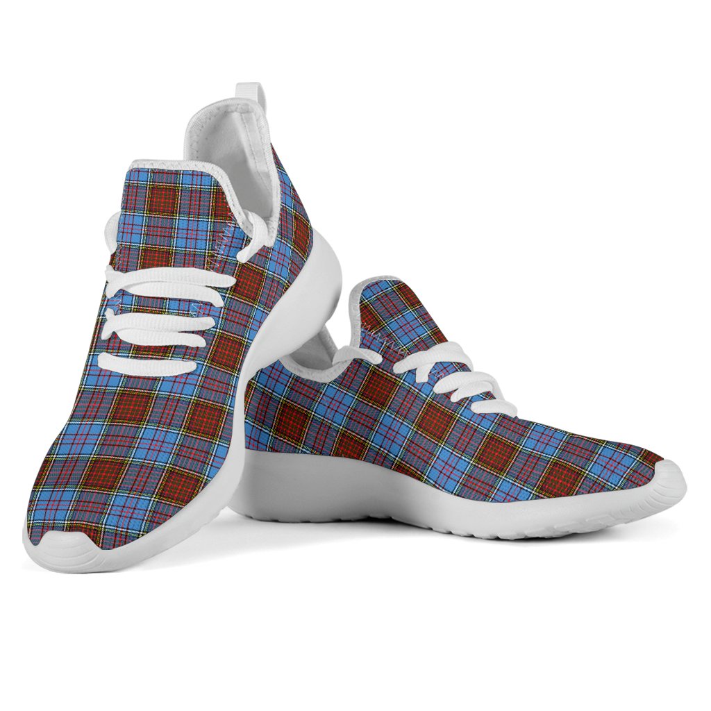 Anderson Modern Tartan Plaid Mesh Knit Sneakers