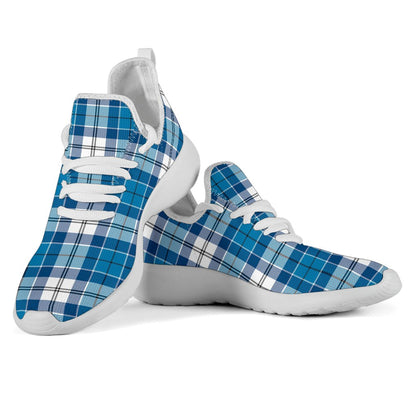 Roberton Tartan Plaid Mesh Knit Sneakers