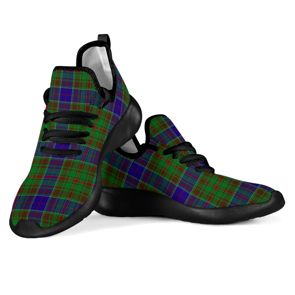 Adam Tartan Plaid Mesh Knit Sneakers