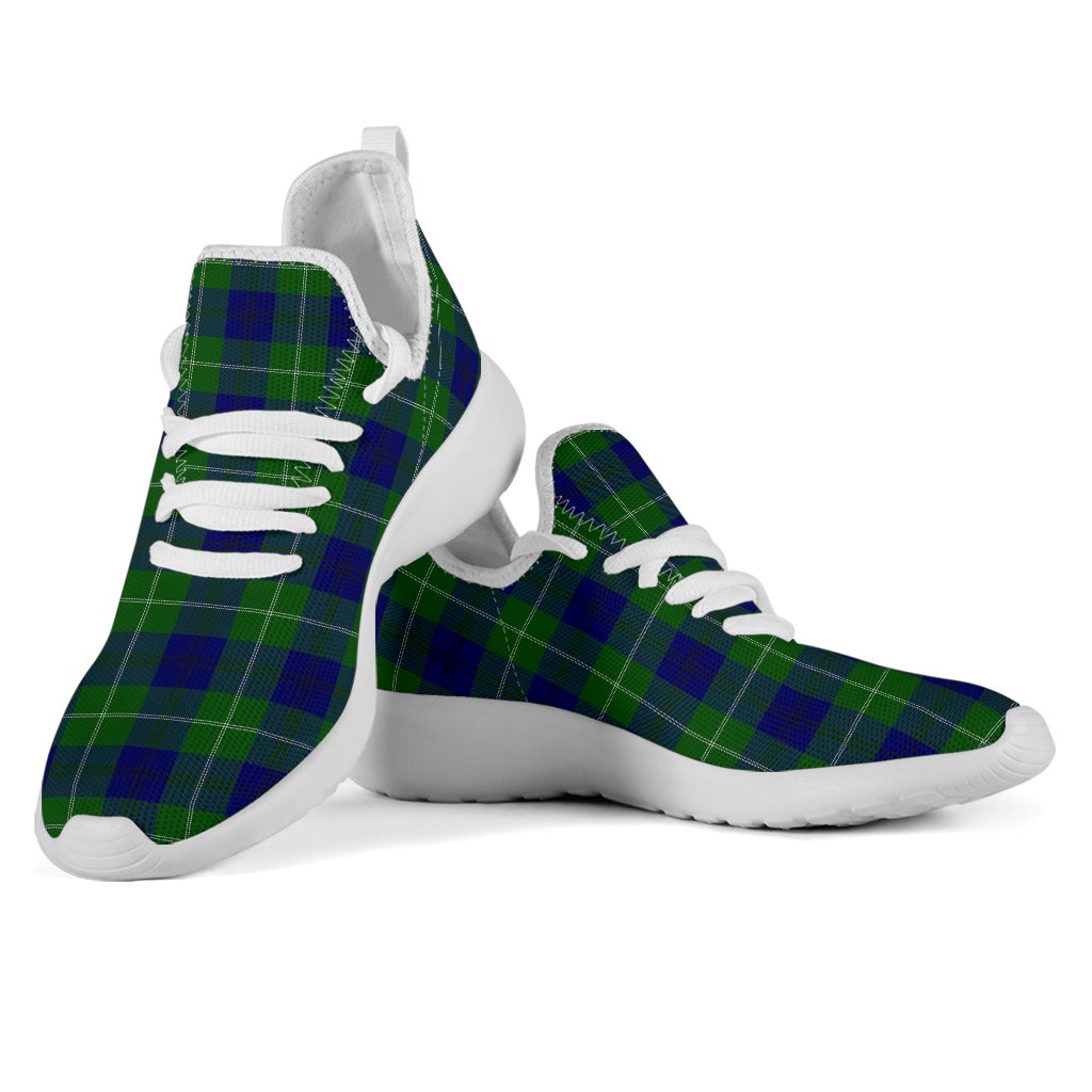 Oliphant Modern Tartan Plaid Mesh Knit Sneakers