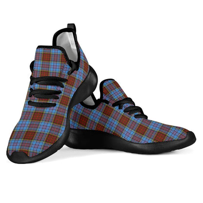 Anderson Modern Tartan Plaid Mesh Knit Sneakers