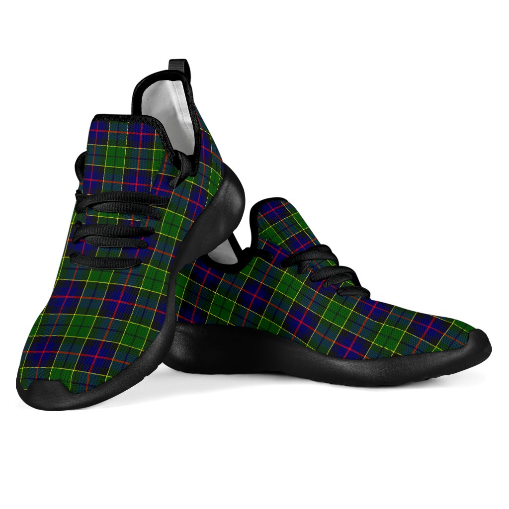 Forsyth Modern Tartan Plaid Mesh Knit Sneakers