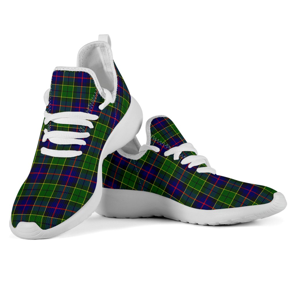 Forsyth Modern Tartan Plaid Mesh Knit Sneakers