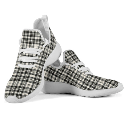 Scott Black & White Ancient Tartan Plaid Mesh Knit Sneakers