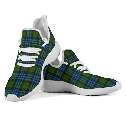 Newlands of Lauriston Tartan Plaid Mesh Knit Sneakers