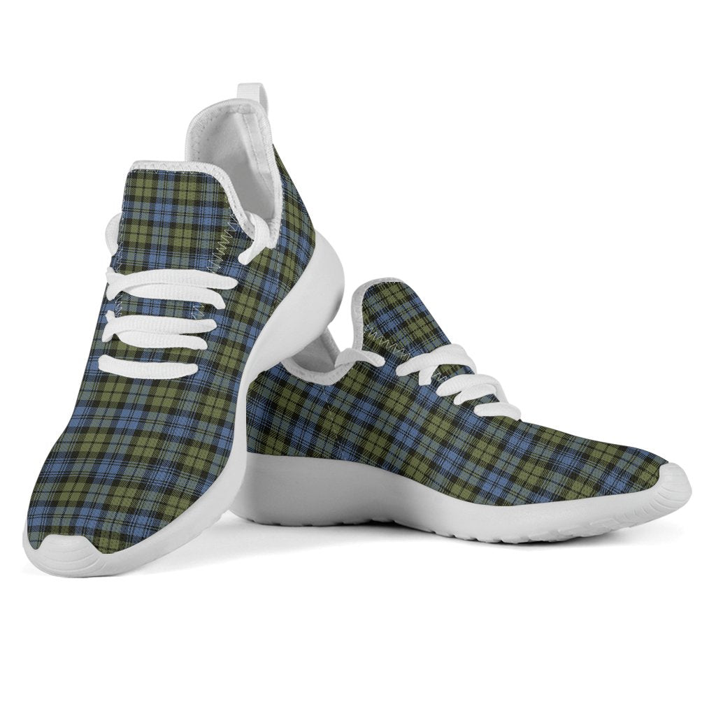 Campbell Faded Tartan Plaid Mesh Knit Sneakers