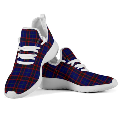 Home Modern Tartan Plaid Mesh Knit Sneakers