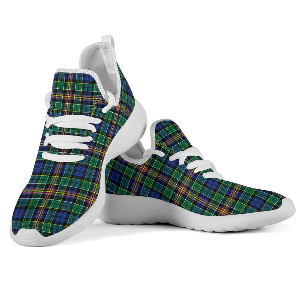 Allison Tartan Plaid Mesh Knit Sneakers