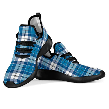 Roberton Tartan Plaid Mesh Knit Sneakers