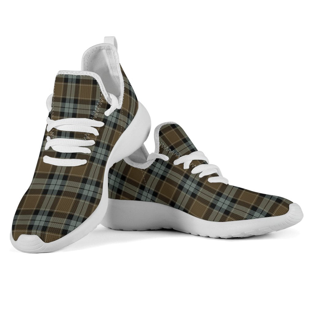 Graham of Menteith Weathered Tartan Plaid Mesh Knit Sneakers