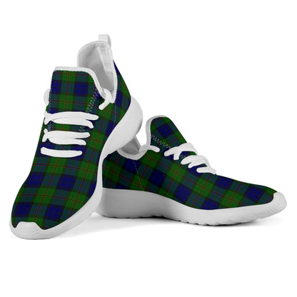 Dundas Modern Tartan Plaid Mesh Knit Sneakers