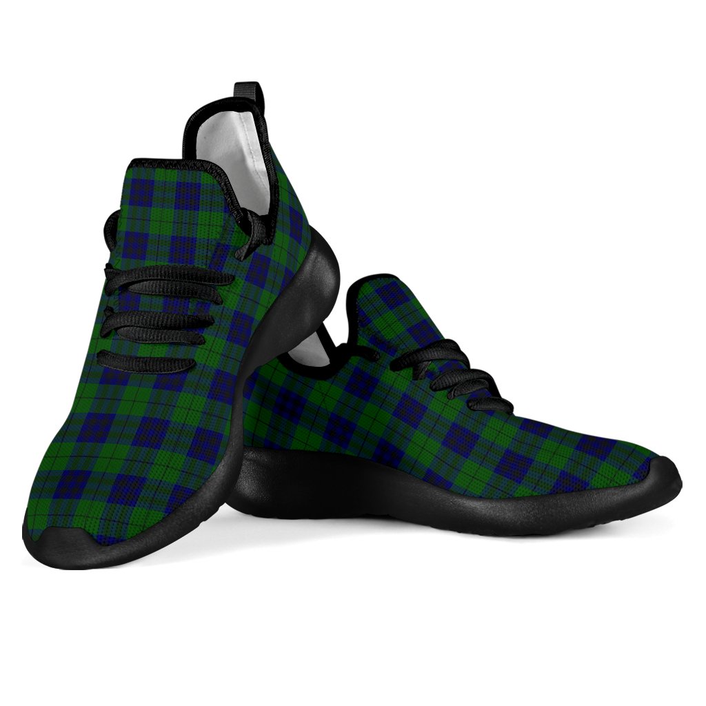 Keith Modern Tartan Plaid Mesh Knit Sneakers