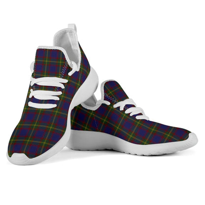 Durie Tartan Plaid Mesh Knit Sneakers