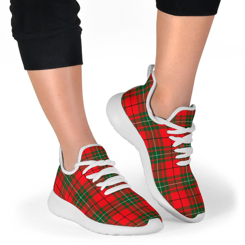 MacAulay Modern Tartan Plaid Mesh Knit Sneakers