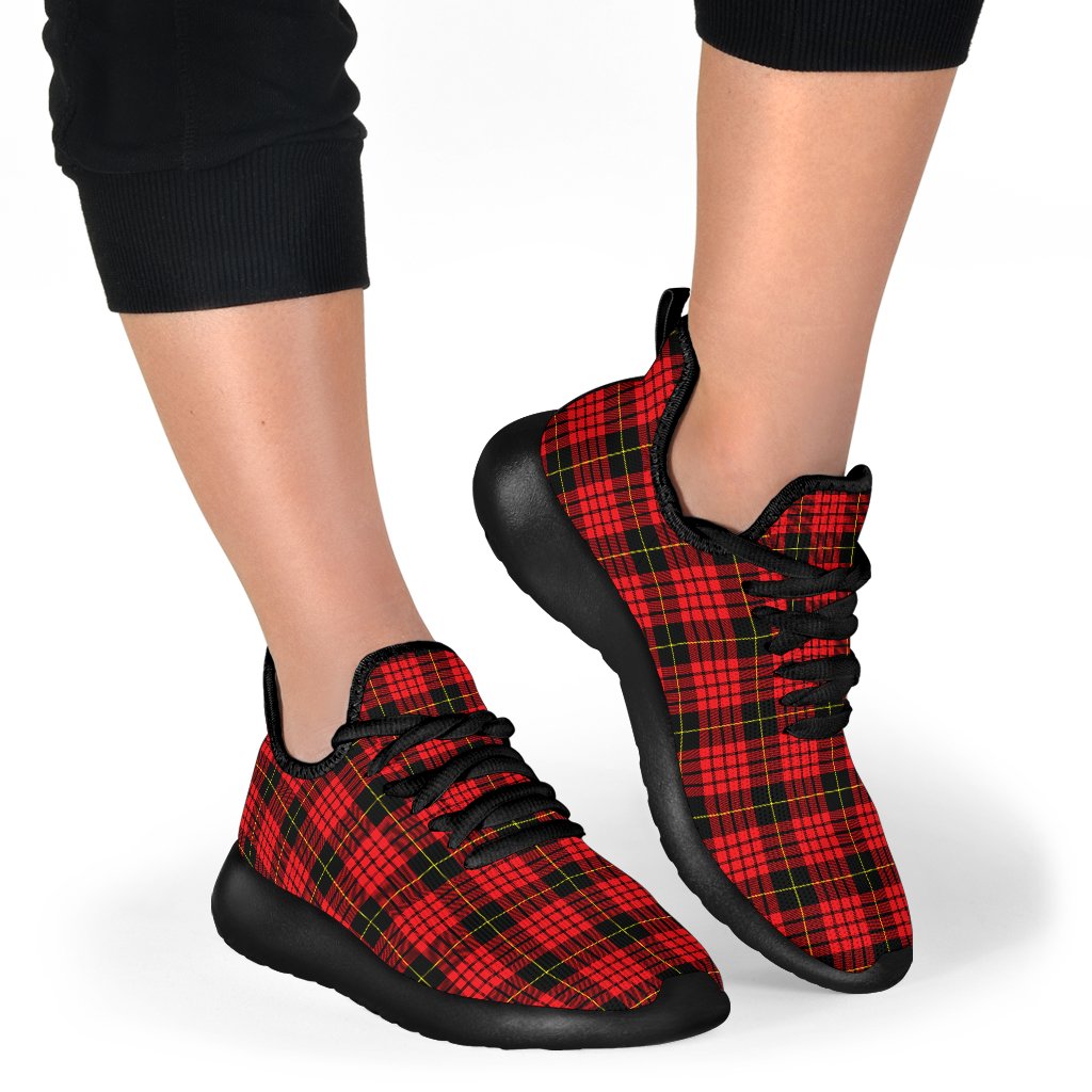 MacQueen Modern Tartan Plaid Mesh Knit Sneakers