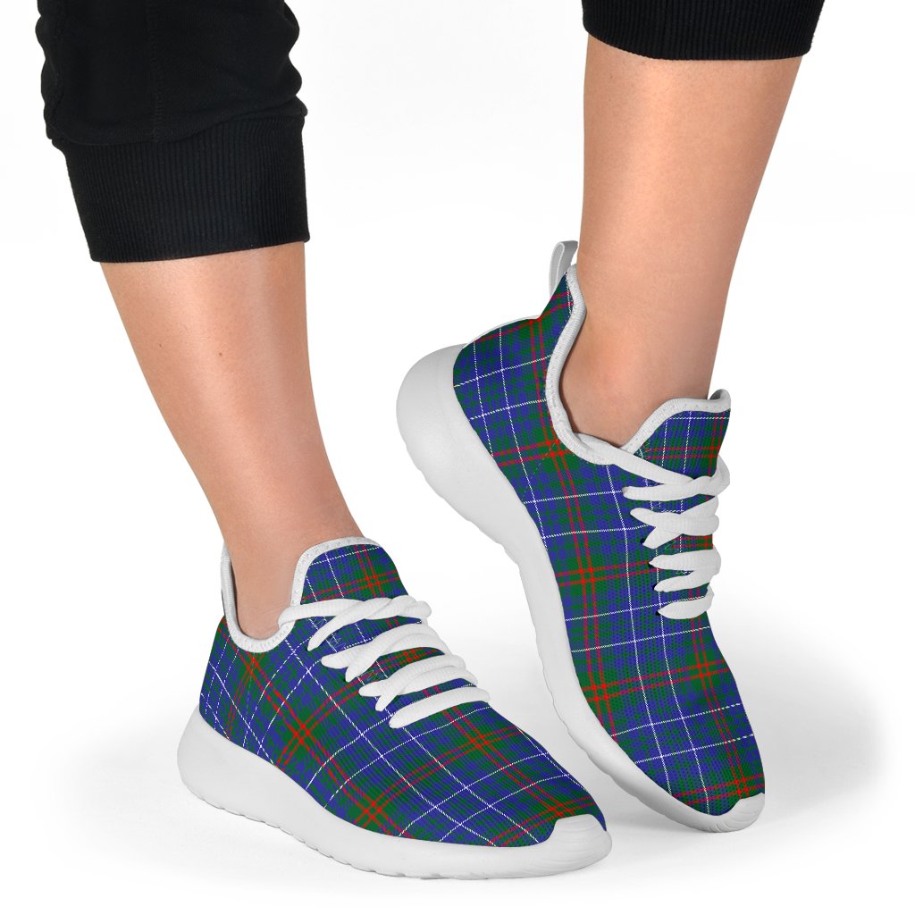 Edmonstone Tartan Plaid Mesh Knit Sneakers