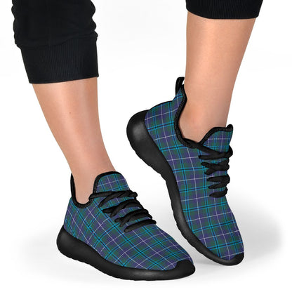 Douglas Modern Tartan Plaid Mesh Knit Sneakers