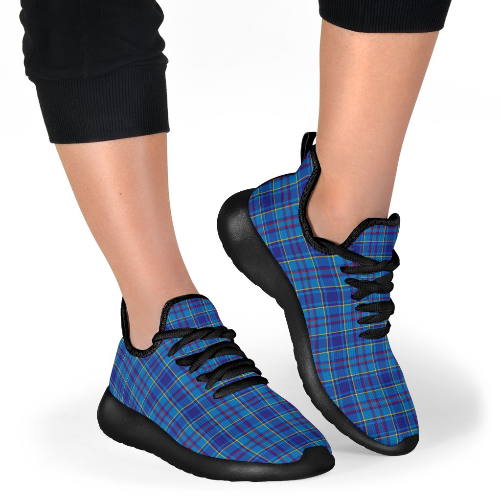 Mercer Modern Tartan Plaid Mesh Knit Sneakers