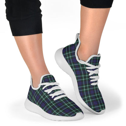 Graham of Montrose Modern Tartan Plaid Mesh Knit Sneakers